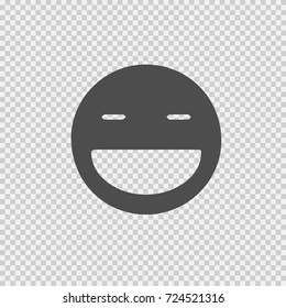 Smile face vector icon eps 10. Emoji simple isolated pictogram.