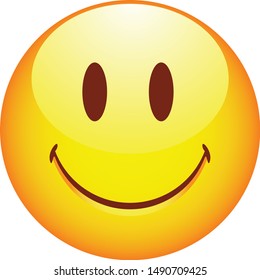 Smile face vector icon in white background