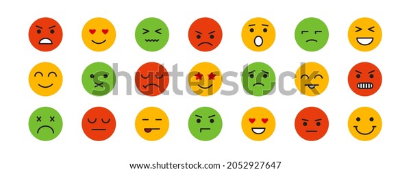 Smile Face Vector Icons Emoticon Set 库存矢量图（免版税）2052927647 Shutterstock 5860