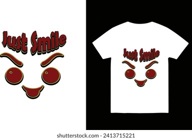 smile face vector t shirt design, funny t shirt design