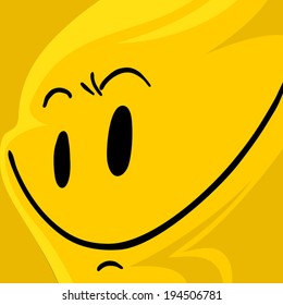 Smile face yellow
