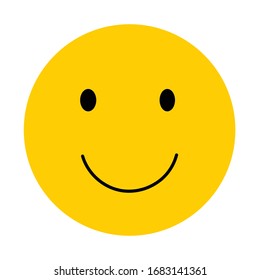 Smile face yellow vector happy