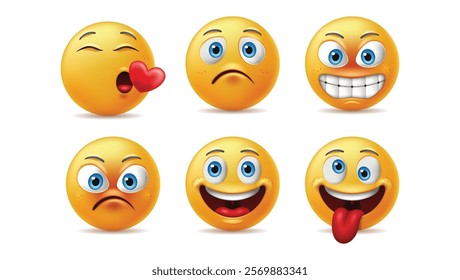 Smile faces emoticon character set