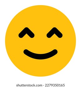 Lächelnde Gesichtsausdruck flache Symbol der Emotik
