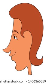 Smile is the facial expression indicating pleasure, amusement, happiness., vector, color drawing or illustration. 