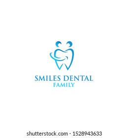 Smile family tooth logo template
