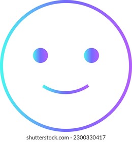 Smile Feedback icon with blue duotone style. happy, emoticon, emoji, emotion, smiley, positive, cheerful. Vector illustration