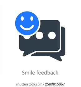 Smile Feedback and rating icon concept