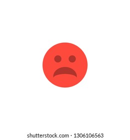 Smile in flat style on white background