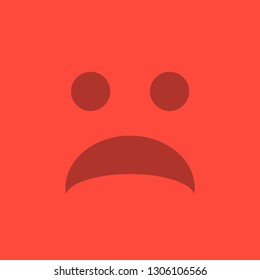 Smile in flat style on white background