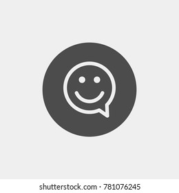 Smile flat vector icon