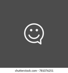 Smile flat vector icon