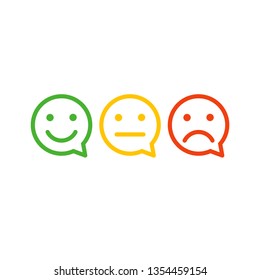 Smile flat vector icon. Smile bubble flat vector icon