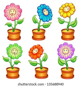 smile flower. EPS10 File - simple Gradients, no Effects, no mesh, no Transparencies.