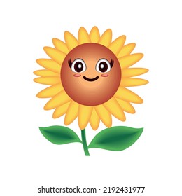 icono de flor de sonrisa aislado