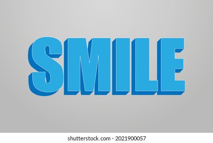 Smile Font 3D Text Effect Design