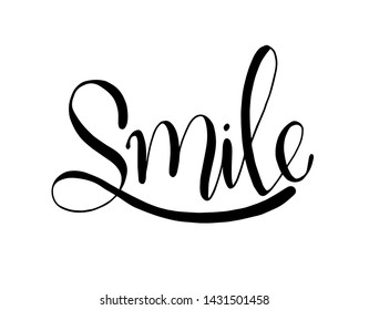 Smile font design, vector illustration, graphic, hand lettering