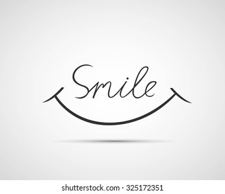 Smile font design, vector illustration, graphic, background