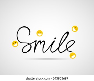 Smile font design, vector illustration, graphic design, background