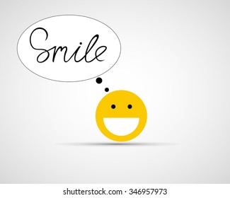 Smile font design, vector illustration, graphic, background