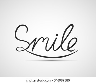 Smile font design, vector illustration, graphic, background