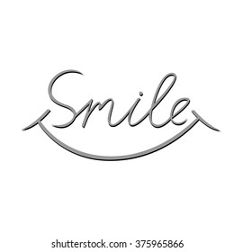 Smile font design, vector illustration, graphic design, hand drawn creative