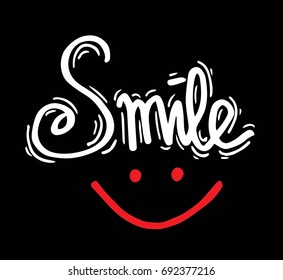 Smile font design, vector illustration, graphic, background