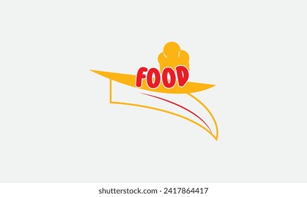 smile food logo design on isolated background.