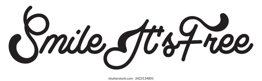 smile it’s free text on white background.