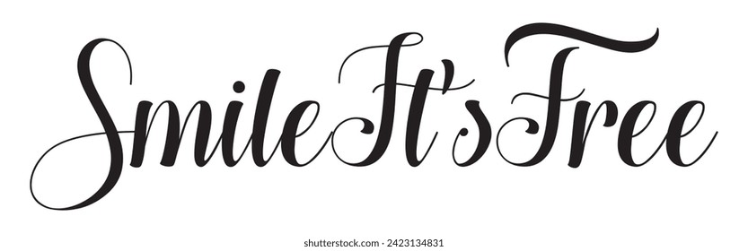 smile it’s free text on white background.