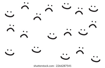 smile and frown wallpapers with sad and happy expressions