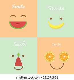 Smile Fruit Lovely Pastel