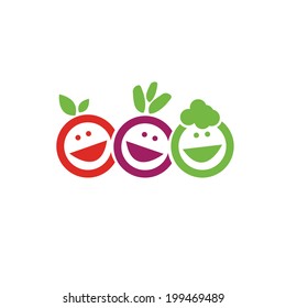 Smile fruits icon 