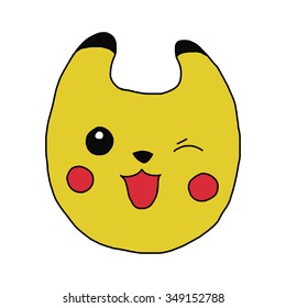Smile funny face for your design vector