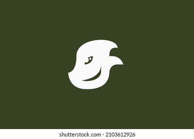 Sonrisa diseño del logo de la cara de zorro gracioso