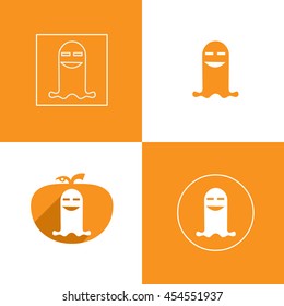 smile ghost halloween icon