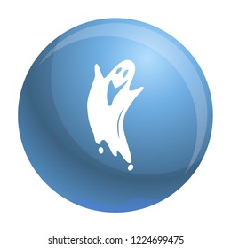Smile ghost icon. Simple illustration of smile ghost vector icon for web design isolated on white background