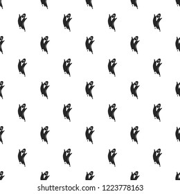Smile ghost pattern seamless repeat background for any web design