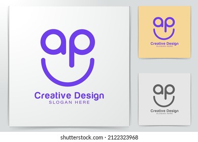 smile glasses logo Ideas. Inspiration logo design. Template Vector Illustration. Isolated On White Background