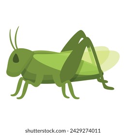 Smile grasshopper icon cartoon vector. Creature figure. Cricket nature