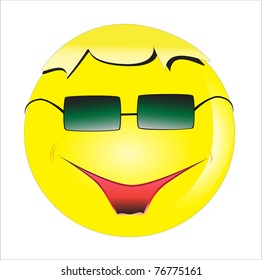 smile is in green glasses