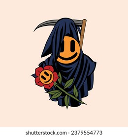 Smile Grim Reaper Illustration art