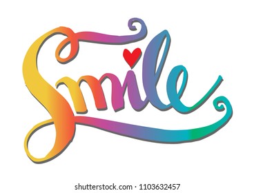 Smile hand lettering