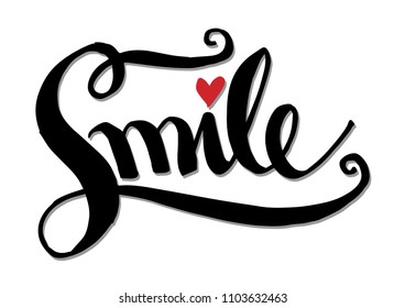 Smile hand lettering