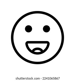 Smile Happy Emoji Icon Illustration, Smile Happy Emoji Icon Illustration, Flat Style Isolated On White Background