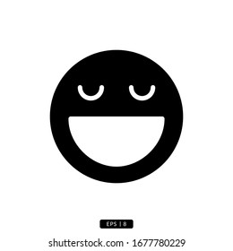 smile happy emoji icon vector illustration simple design