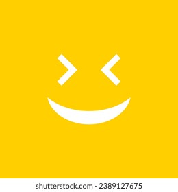 Smile happy face emoticon vector design