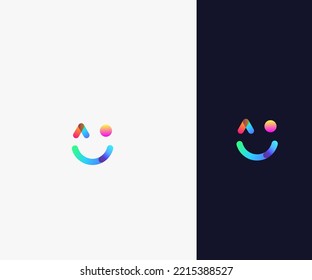 Smile happy face vector design