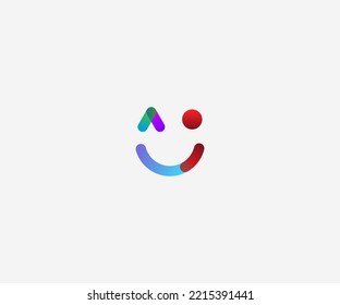 Smile happy face vector design