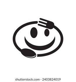 Sonrisa feliz diseño de vector facial